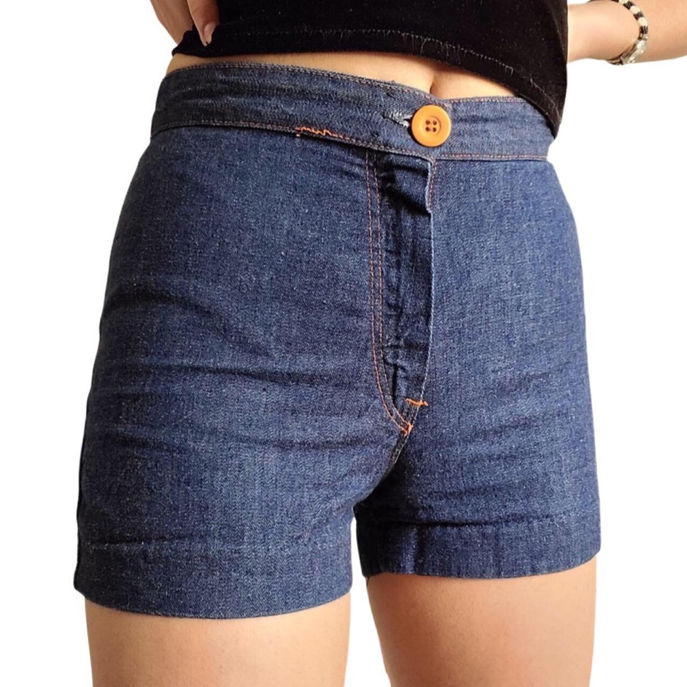 vintage 70s denim jean shorts